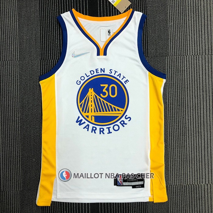 Maillot Golden State Warriors Stephen Curry 2974th 3 Points Blanc